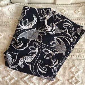 GAP Cotton Blend Straight Leg Side Zip Mid Rise Print Cropped Trouser Pant 10